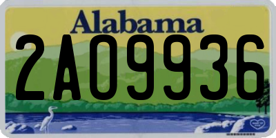 AL license plate 2AO9936