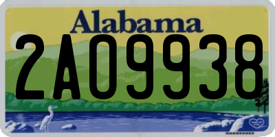 AL license plate 2AO9938