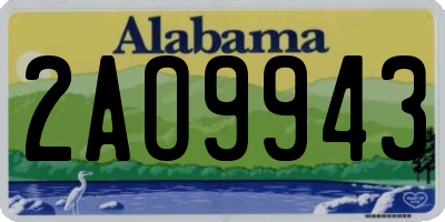 AL license plate 2AO9943