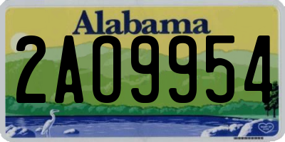 AL license plate 2AO9954
