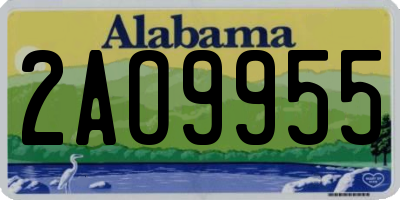 AL license plate 2AO9955