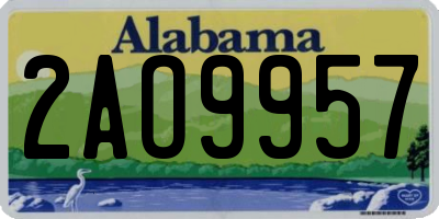 AL license plate 2AO9957