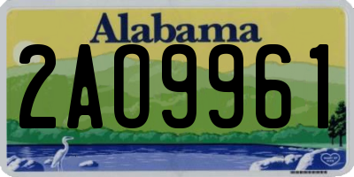 AL license plate 2AO9961