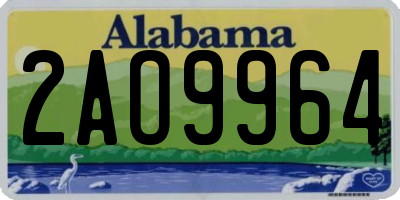 AL license plate 2AO9964
