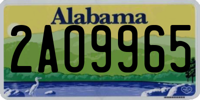 AL license plate 2AO9965