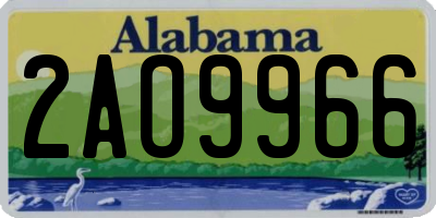 AL license plate 2AO9966