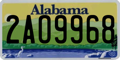 AL license plate 2AO9968