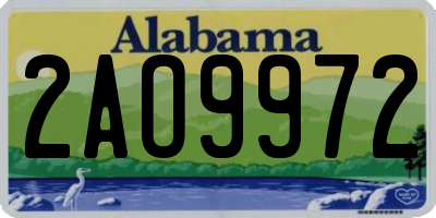 AL license plate 2AO9972