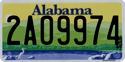 AL license plate 2AO9974