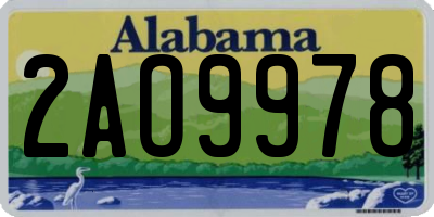 AL license plate 2AO9978