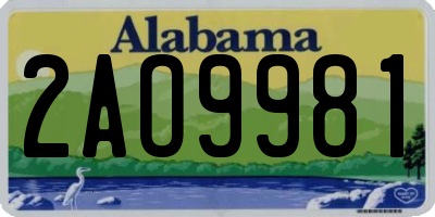 AL license plate 2AO9981