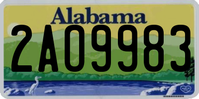 AL license plate 2AO9983
