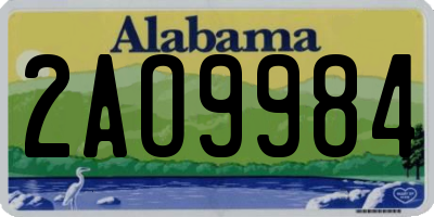 AL license plate 2AO9984