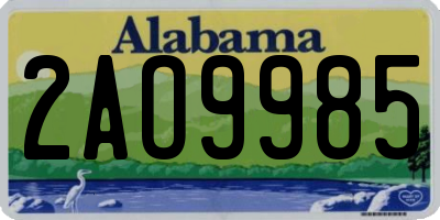 AL license plate 2AO9985