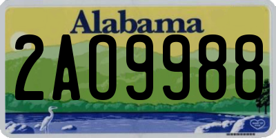AL license plate 2AO9988