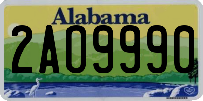 AL license plate 2AO9990