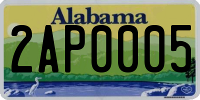 AL license plate 2AP0005