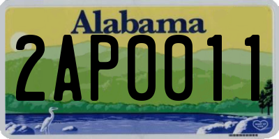 AL license plate 2AP0011
