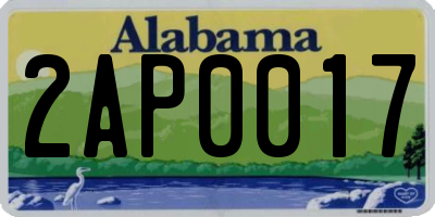 AL license plate 2AP0017