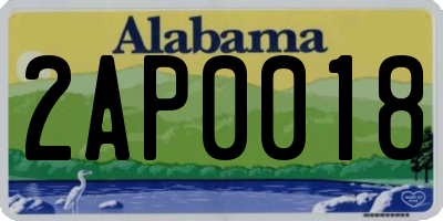AL license plate 2AP0018