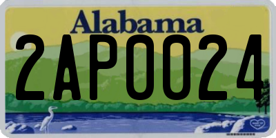 AL license plate 2AP0024