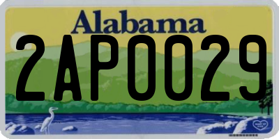 AL license plate 2AP0029