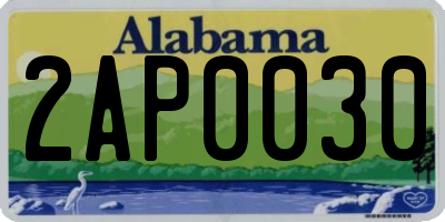 AL license plate 2AP0030