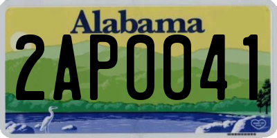 AL license plate 2AP0041