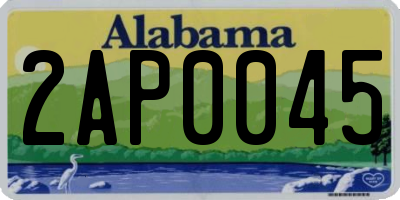 AL license plate 2AP0045
