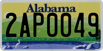 AL license plate 2AP0049