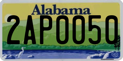 AL license plate 2AP0050