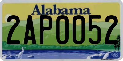 AL license plate 2AP0052