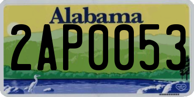 AL license plate 2AP0053