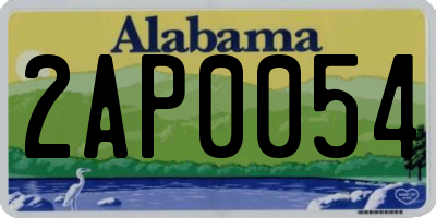 AL license plate 2AP0054