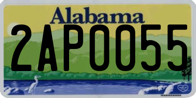 AL license plate 2AP0055