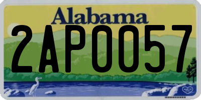AL license plate 2AP0057