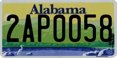 AL license plate 2AP0058