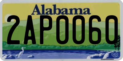AL license plate 2AP0060