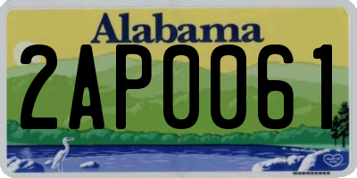 AL license plate 2AP0061