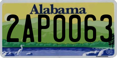 AL license plate 2AP0063