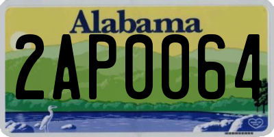 AL license plate 2AP0064