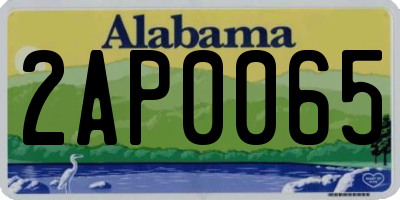 AL license plate 2AP0065
