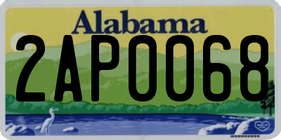 AL license plate 2AP0068
