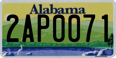 AL license plate 2AP0071