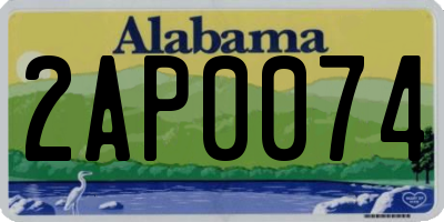 AL license plate 2AP0074