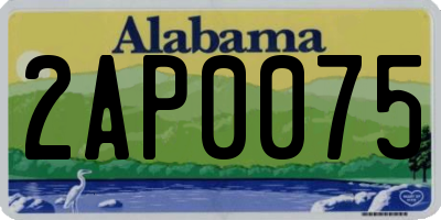 AL license plate 2AP0075