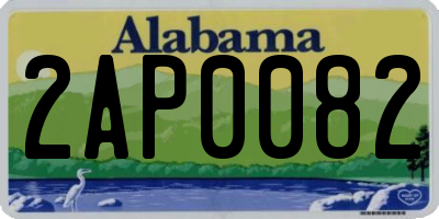 AL license plate 2AP0082