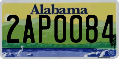 AL license plate 2AP0084