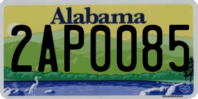 AL license plate 2AP0085