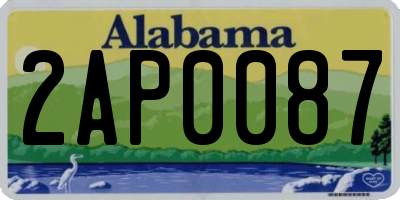 AL license plate 2AP0087